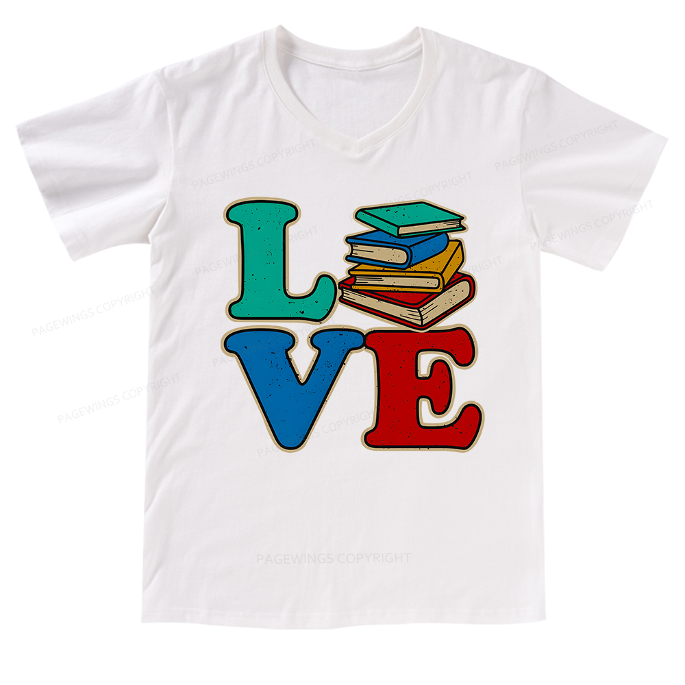 Pagewings Book Lovers V-neck T-shirt