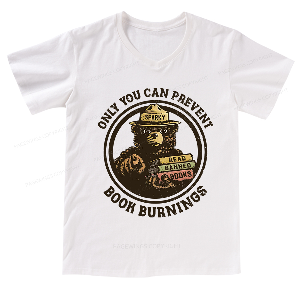Pagewings Raise Hell Read Books V-neck T-shirt