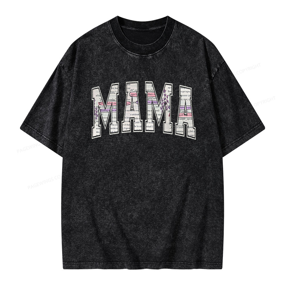 Pagewings A Reading Log About MAMA Unisex Washed T-shirt