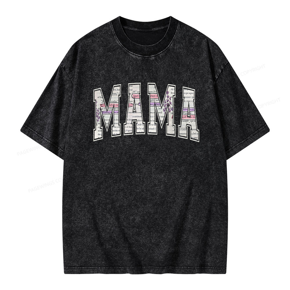 Pagewings A Reading Log About MAMA Unisex Washed T-shirt
