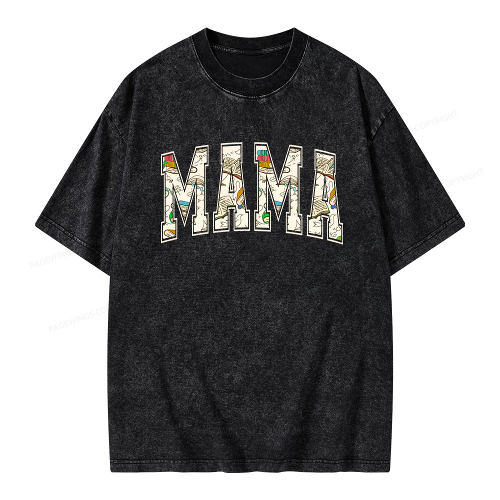 Pagewings About MAMA's Books Unisex Washed T-shirt