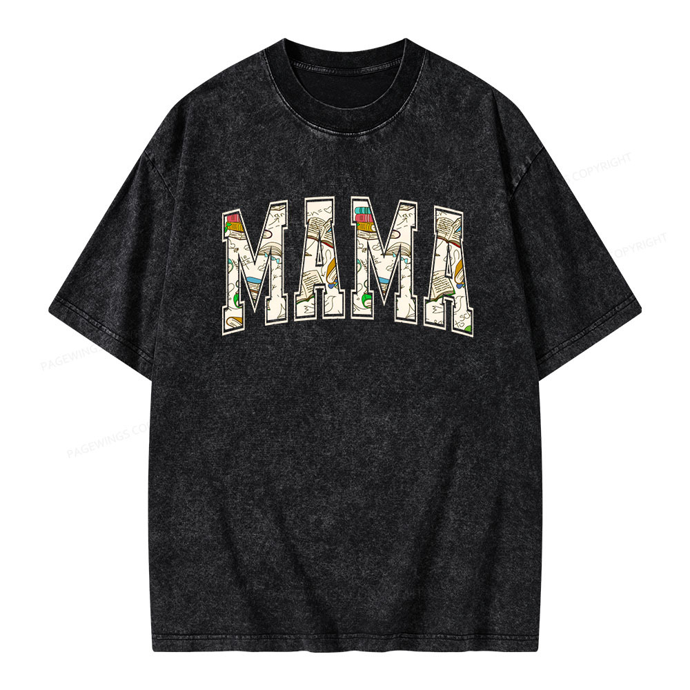 Pagewings About MAMA's Books Unisex Washed T-shirt