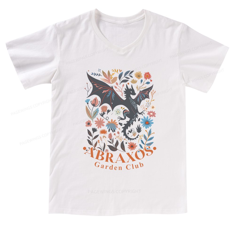 Pagewings Abraxos Flower V-neck T-shirt