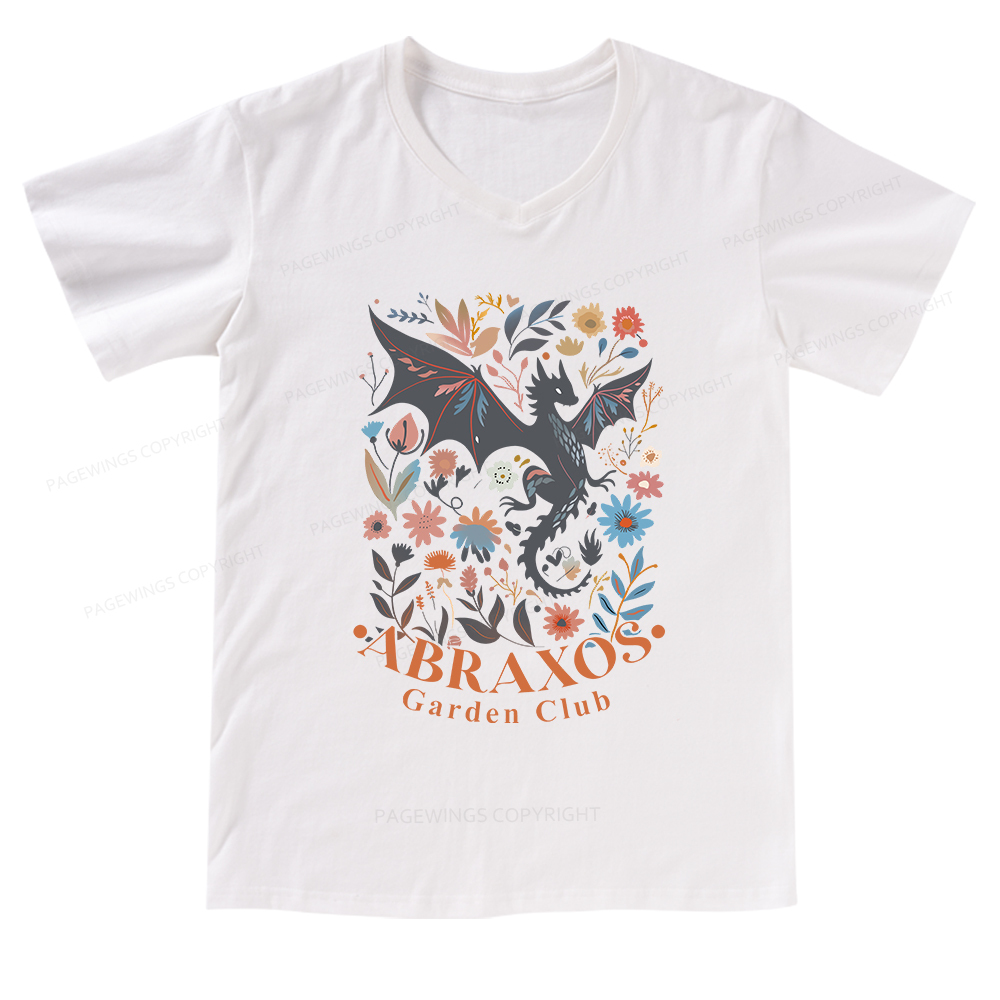 Pagewings Abraxos Flower V-neck T-shirt