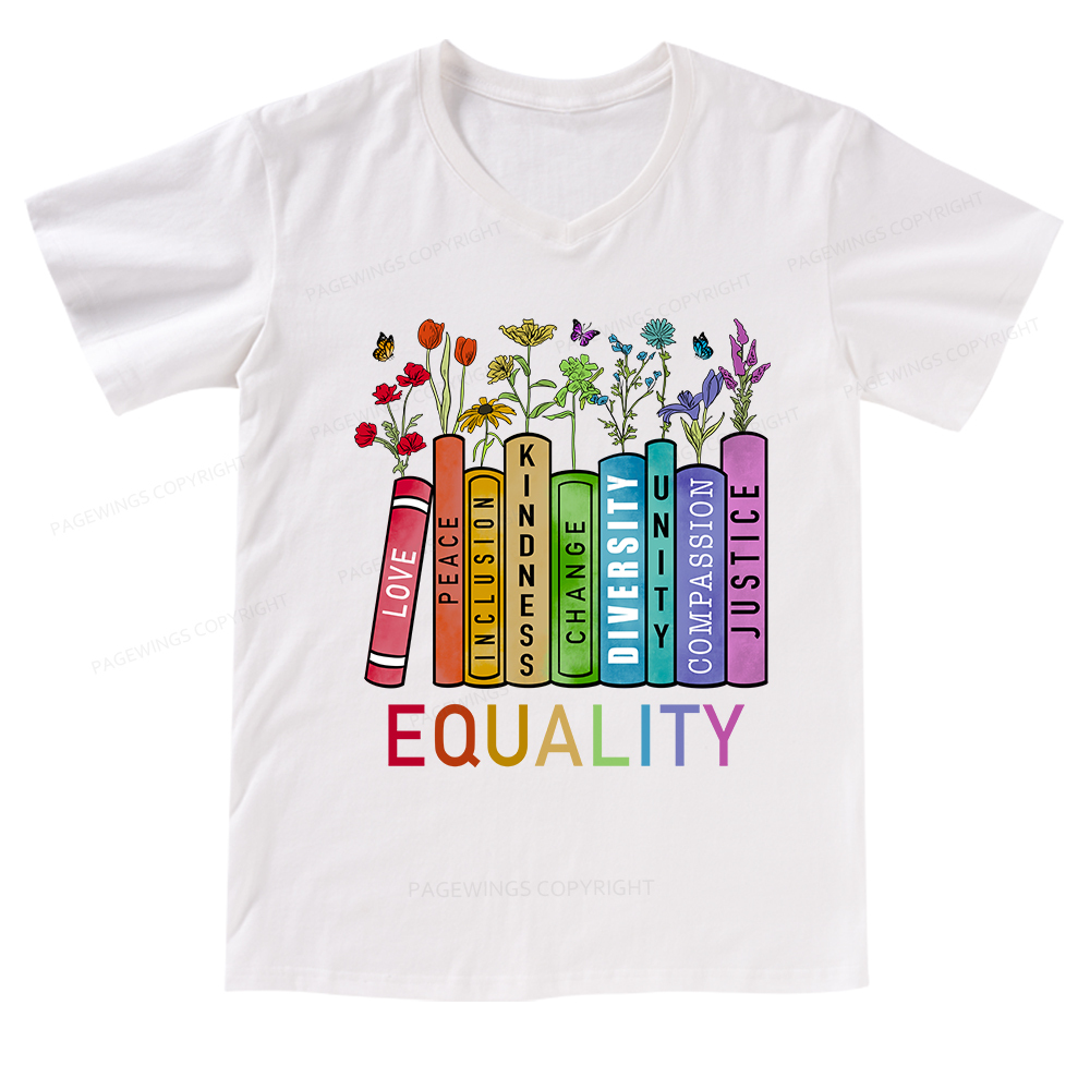Pagewings Equal Rights Shirt V-neck T-shirt