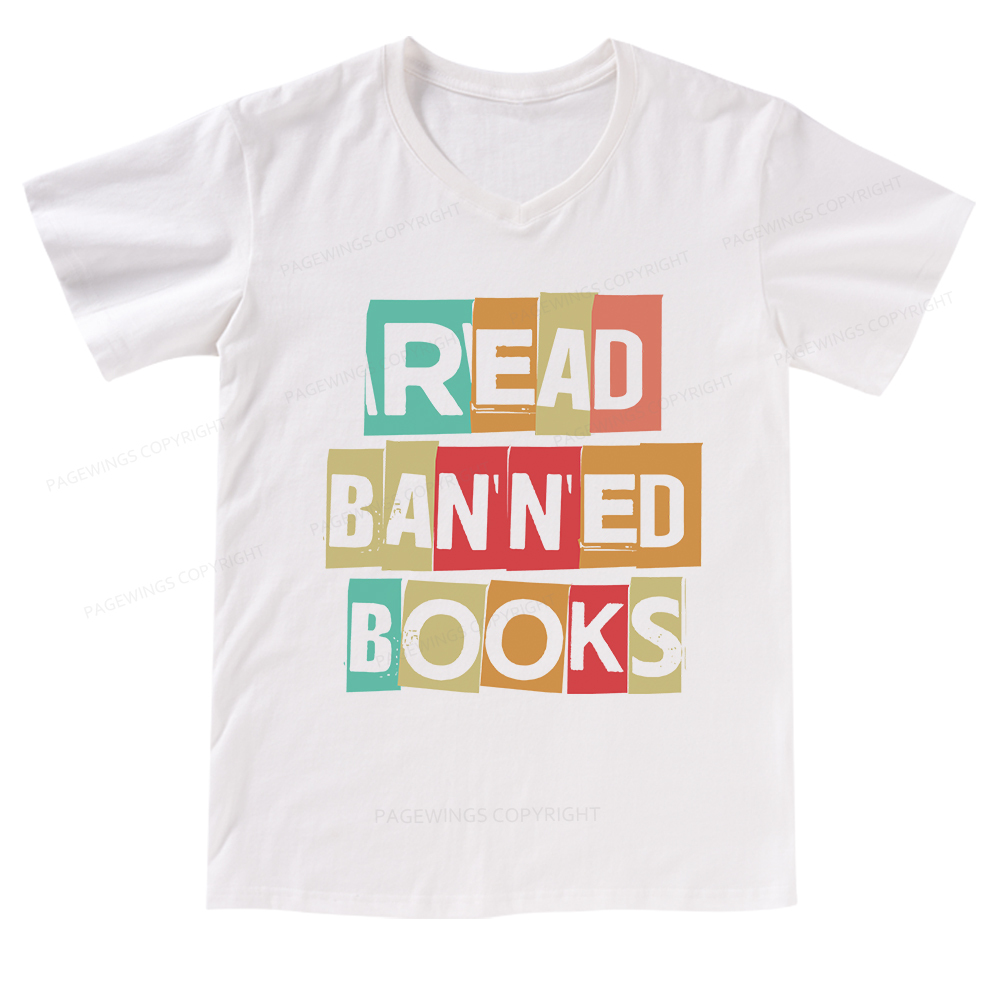 [Copy]Pagewings Support Your Local Library Adult V-neck T-shirt 