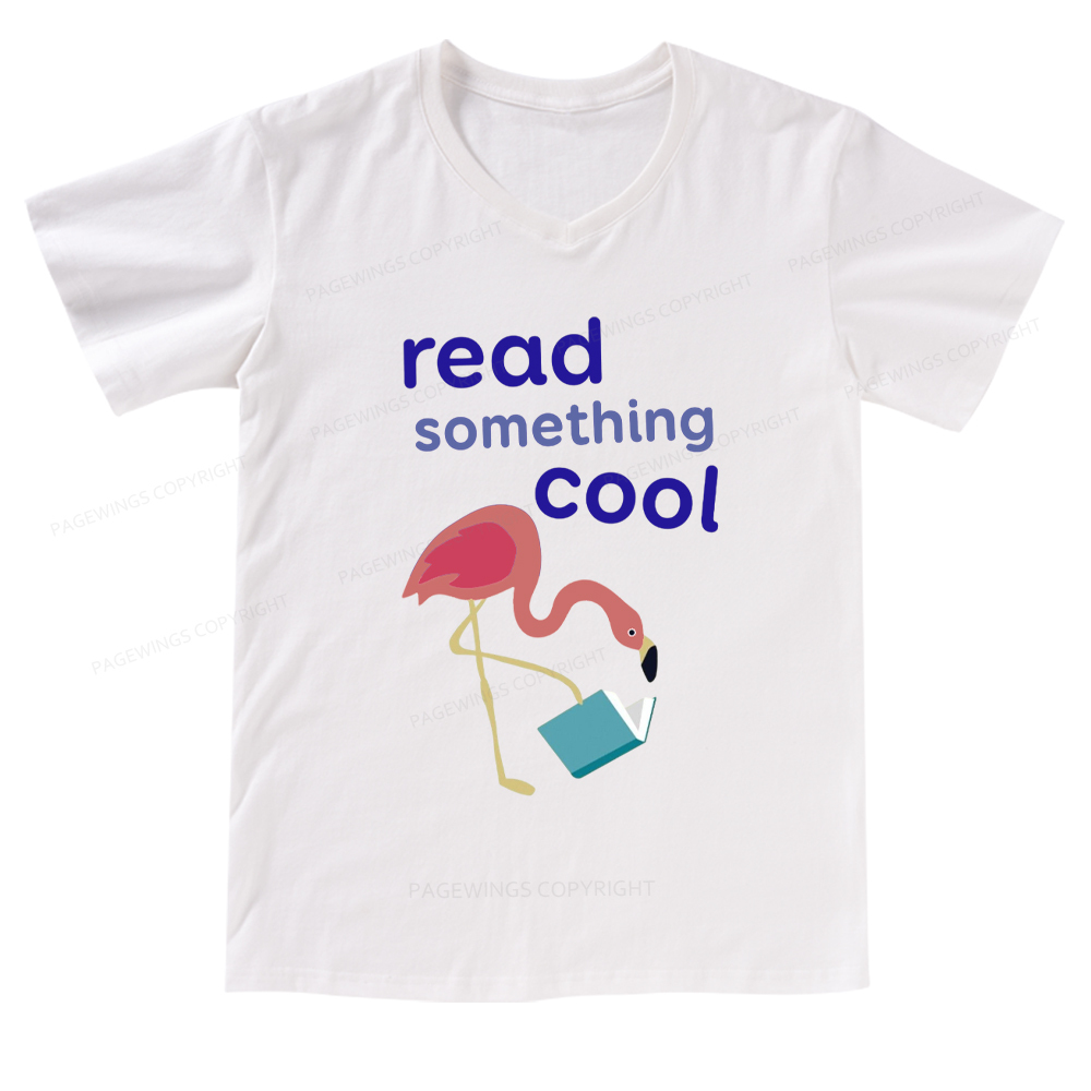 Pagewings Reading Something Cool V-neck T-shirt