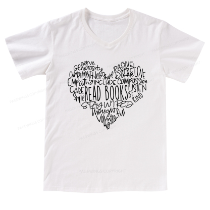 Pagewings Read Books V-neck T-shirt