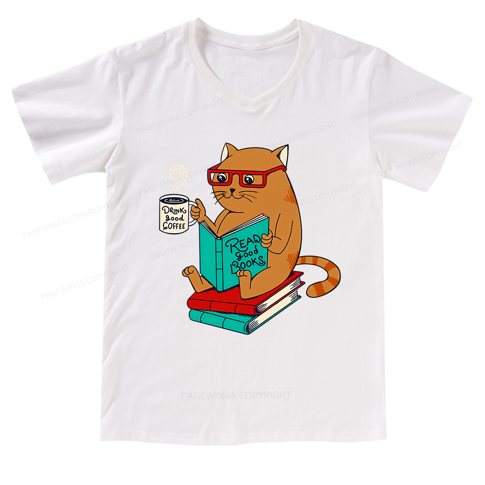 Pagewings Read Good Books T-Shirt V-neck T-shirt
