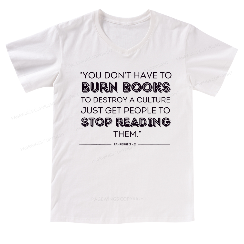 Pagewings Dystopian Book Shirt Classic Literature Gift V-neck T-shirt