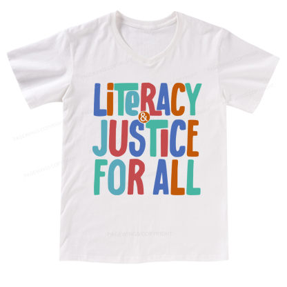 Pagewings Reading Shirt, Book Club Shirt V-neck T-shirt