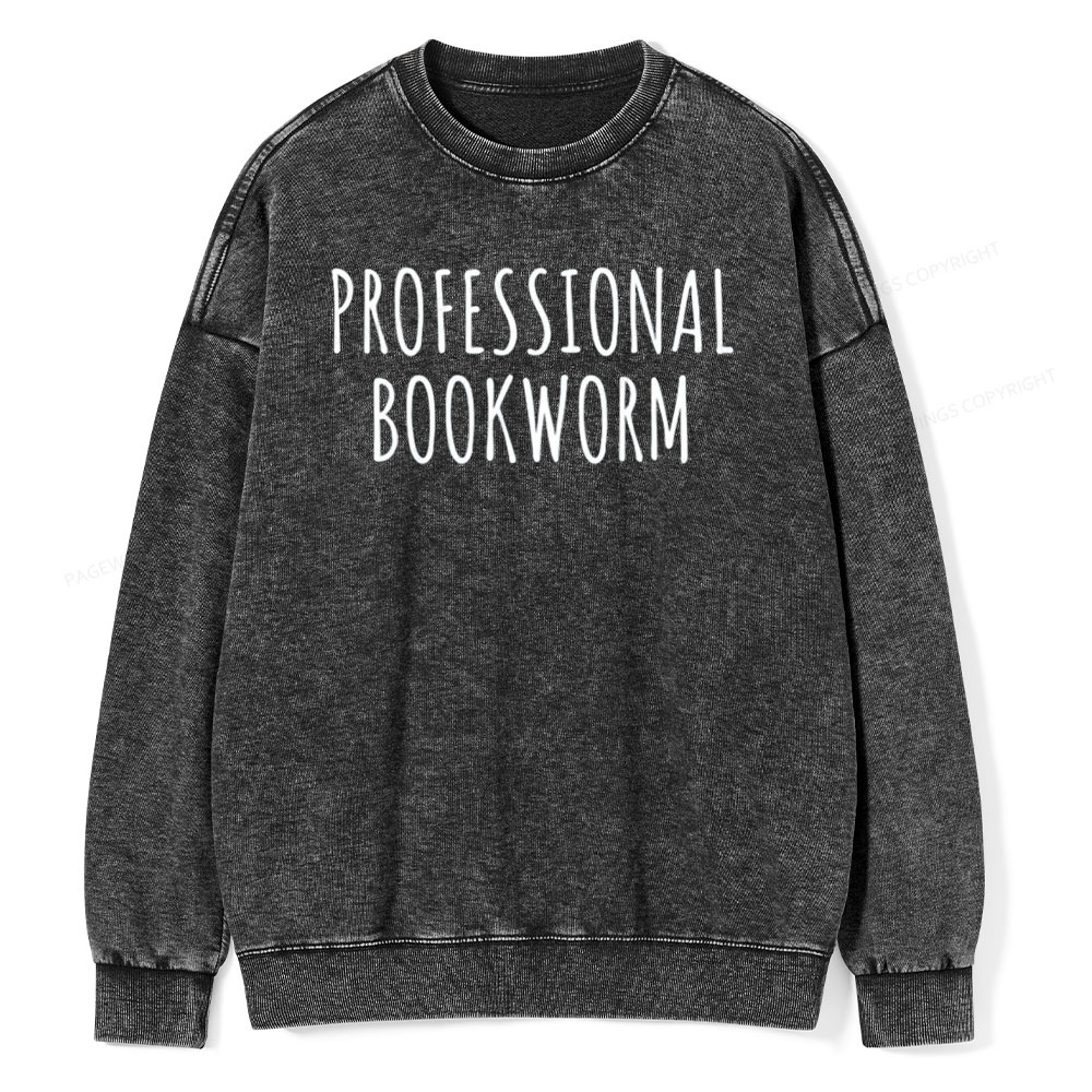 Pagewings English Teacher Shirt Book Lover Shirt Unisex Washed Sweatshirt