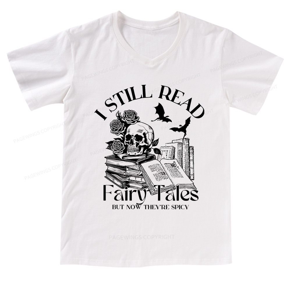 Pagewings Ift For Book Lovers, Fantasy Dragon V-neck T-shirt