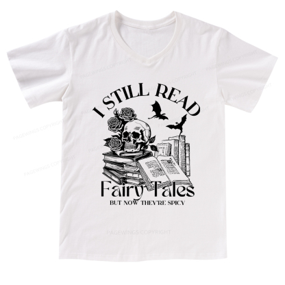 Pagewings Ift For Book Lovers, Fantasy Dragon V-neck T-shirt