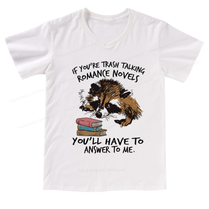 Pagewings Talking Ronan E Novels V-neck T-shirt