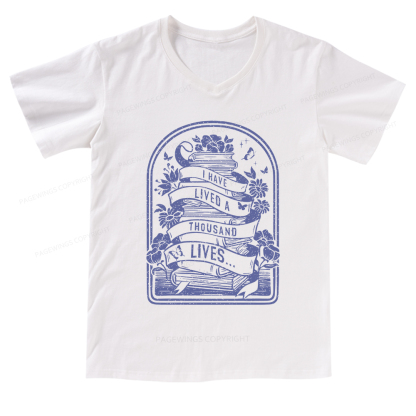 Pagewings Literature Shirt for Bibliophiles V-neck T-shirt