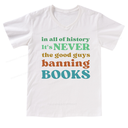 Pagewings Banned Books Shirt V-neck T-shirt