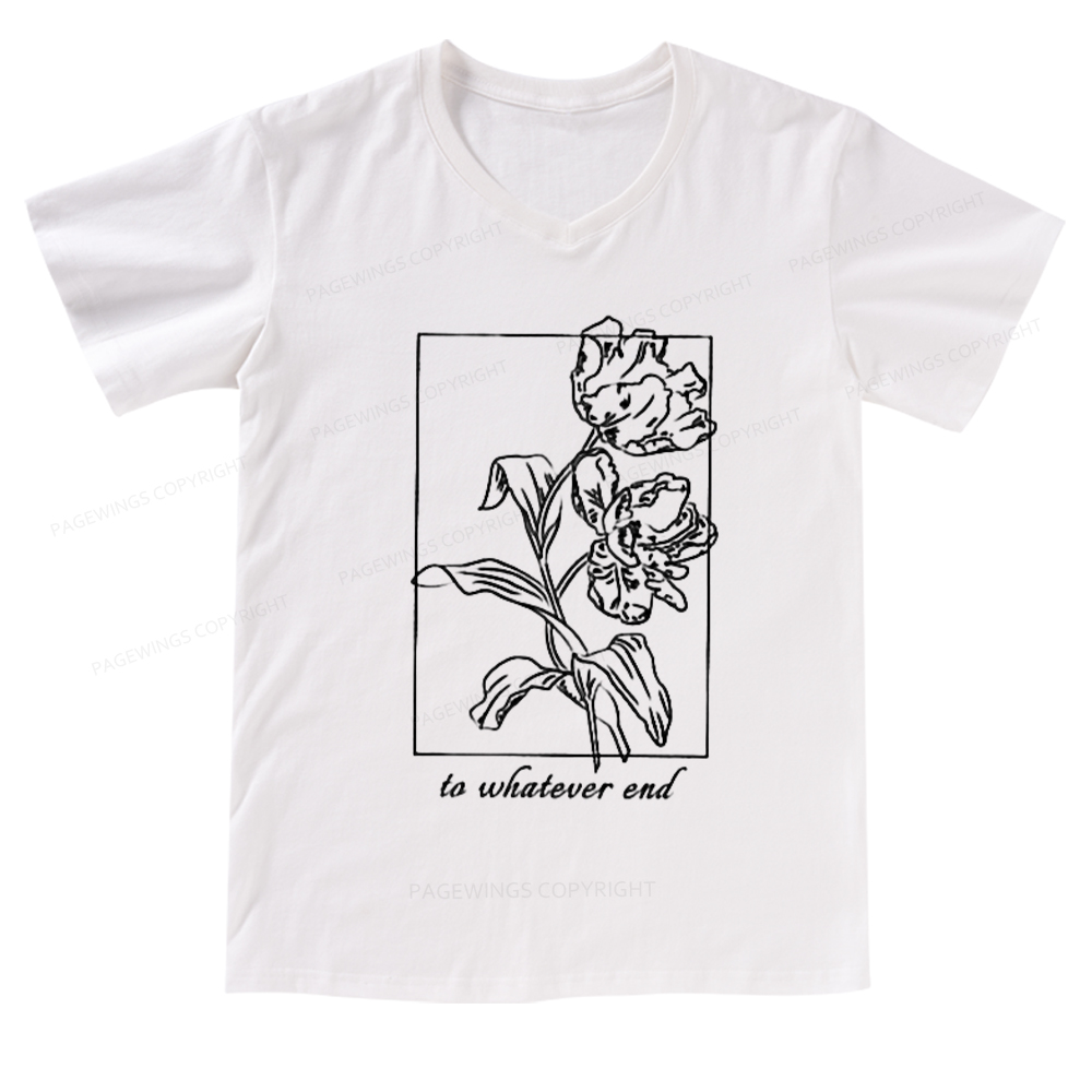 Pagewings To Whatever End t-shirt  V-neck T-shirt