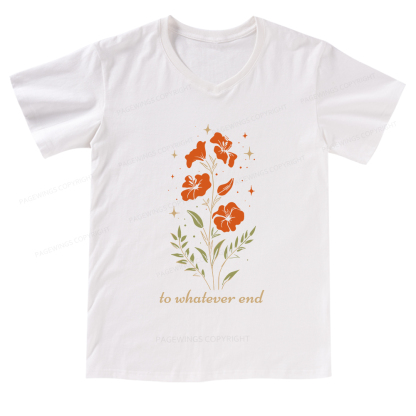 Pagewings Throne of Glass To Whatever End V-neck T-shirt