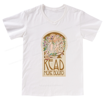 Pagewings Read More Books V-neck T-shirt