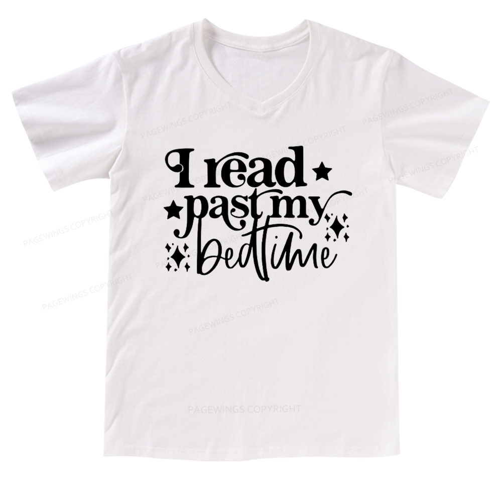 Pagewings I Read Past My Bedtime V-neck T-shirt
