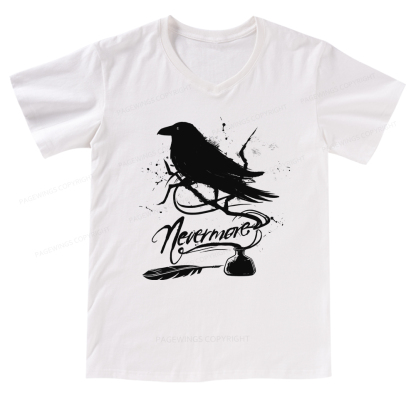 Pagewings Nevermore V-neck T-shirt