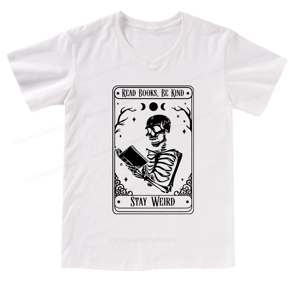Pagewings Read Book Be Kind V-neck T-shirt