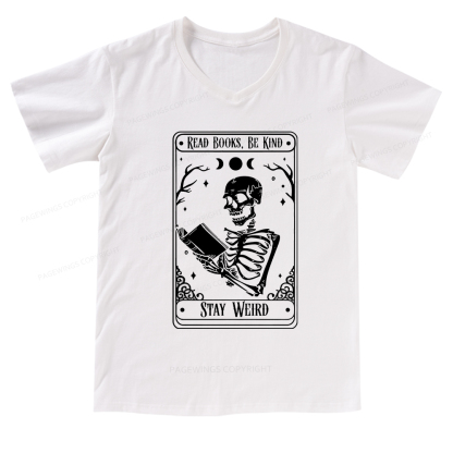 Pagewings Read Book Be Kind V-neck T-shirt