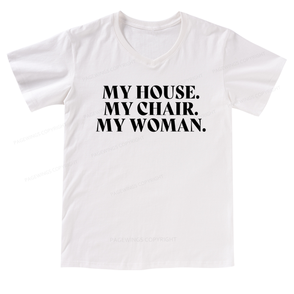 Pagewings My House Fourth Wing Classic T-Shirt V-neck T-shirt