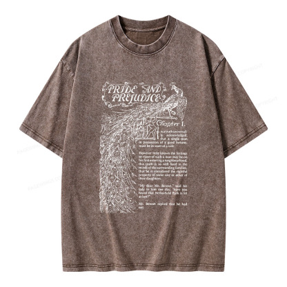 Pagewings Pride and Prejudice Unisex Washed T-shirt