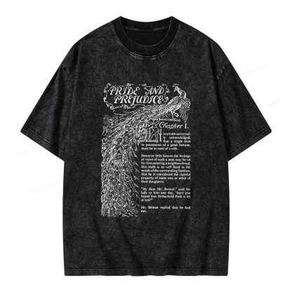 Pagewings Pride and Prejudice Unisex Washed T-shirt
