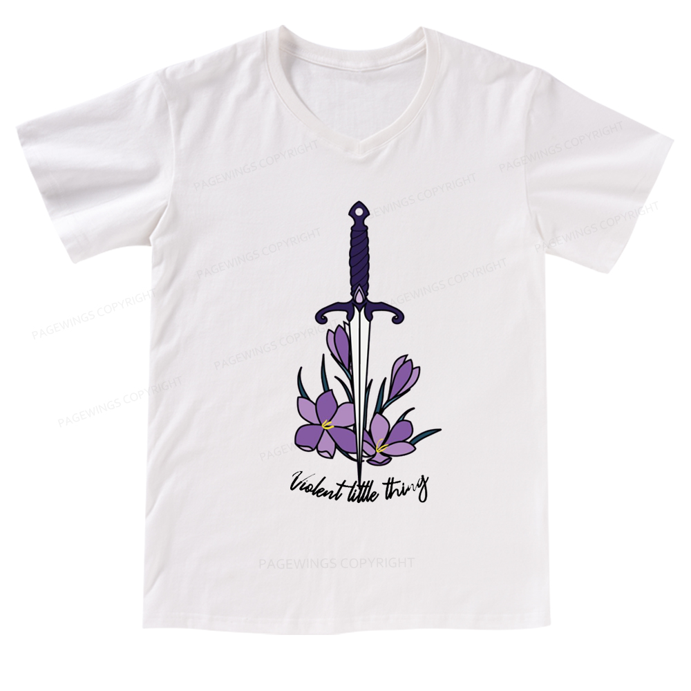 Pagewings ‘’Violent Little Thing" Fourth Wing MC Classic T-Shirt V-neck T-shirt