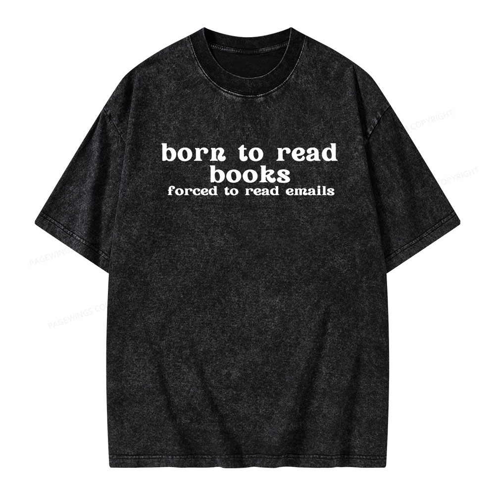 Pagewings Born To Read Books Unisex Washed T-shirt