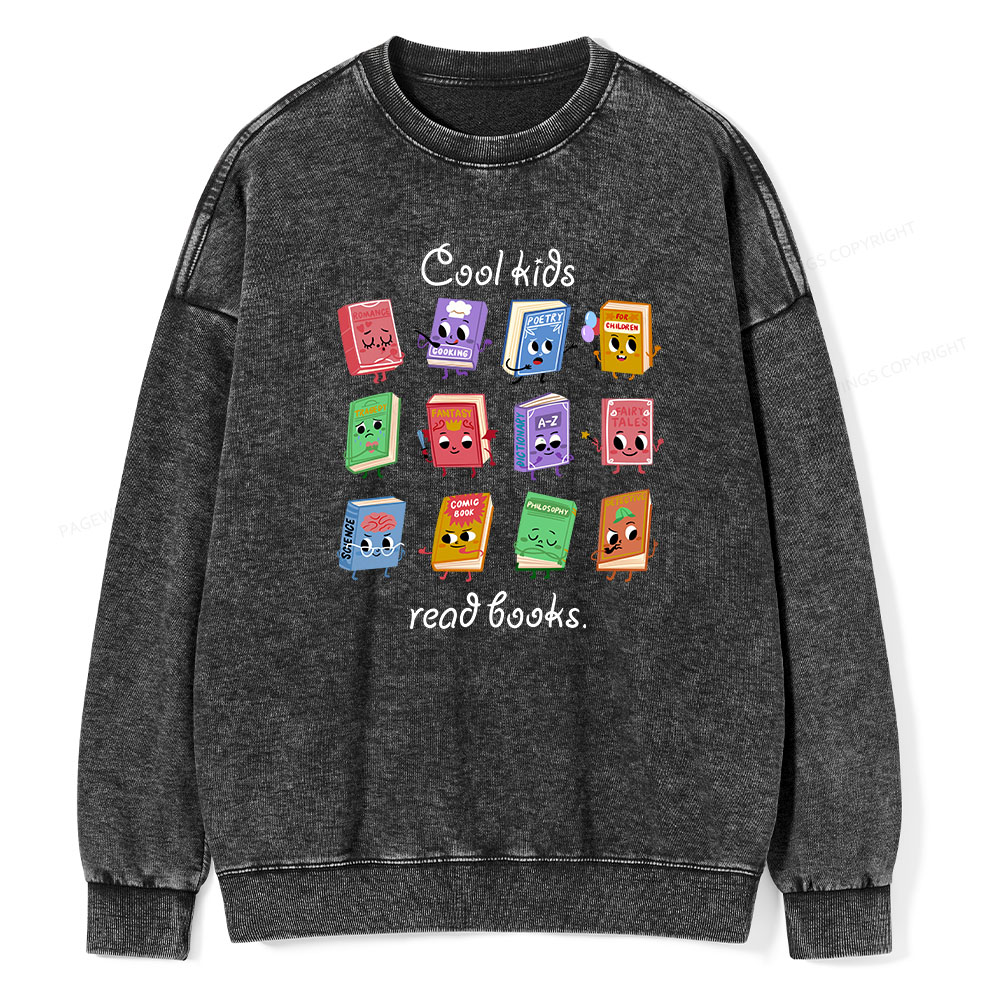 Pagewings School Librarian Shirt, Back To School Shirt Teacher Unisex Washed Sweatshirt