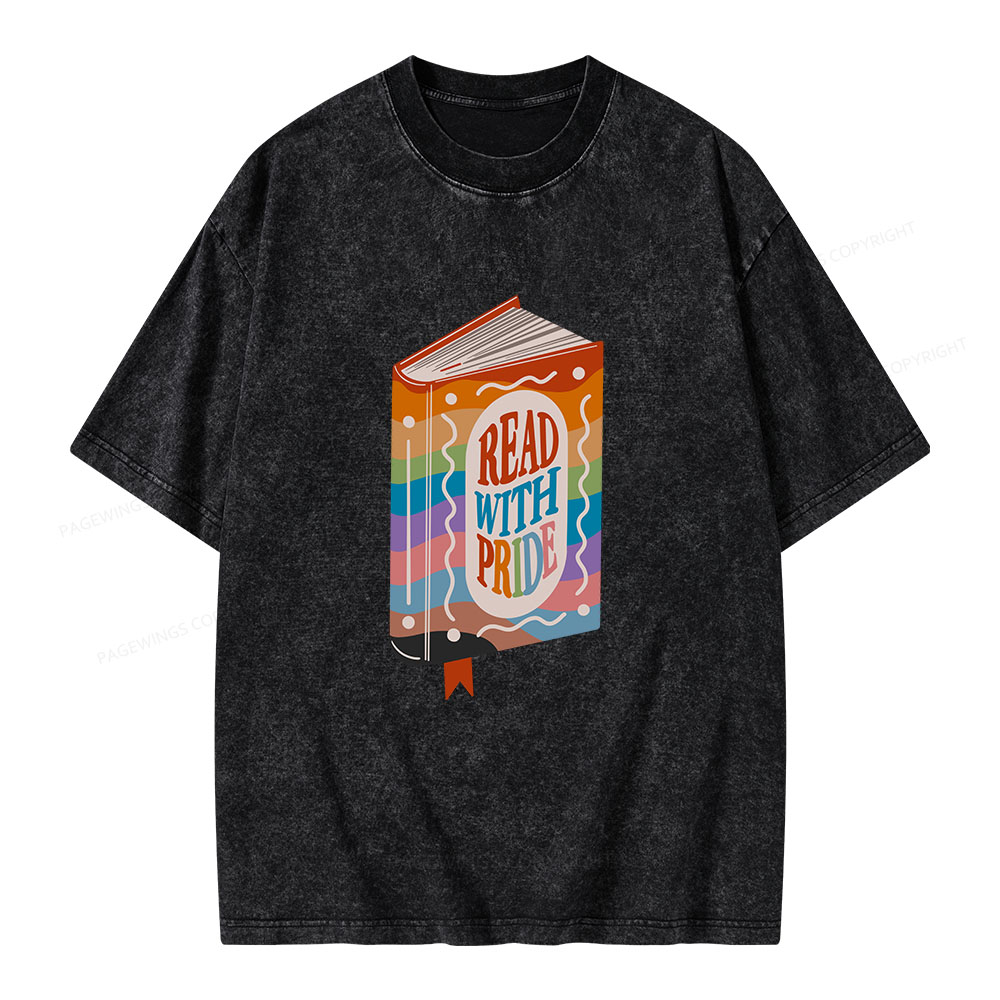 Pagewings Read with Pride Unisex Washed T-shirt