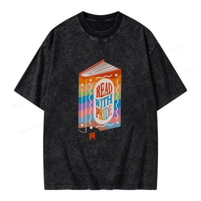 Pagewings Read with Pride Unisex Washed T-shirt
