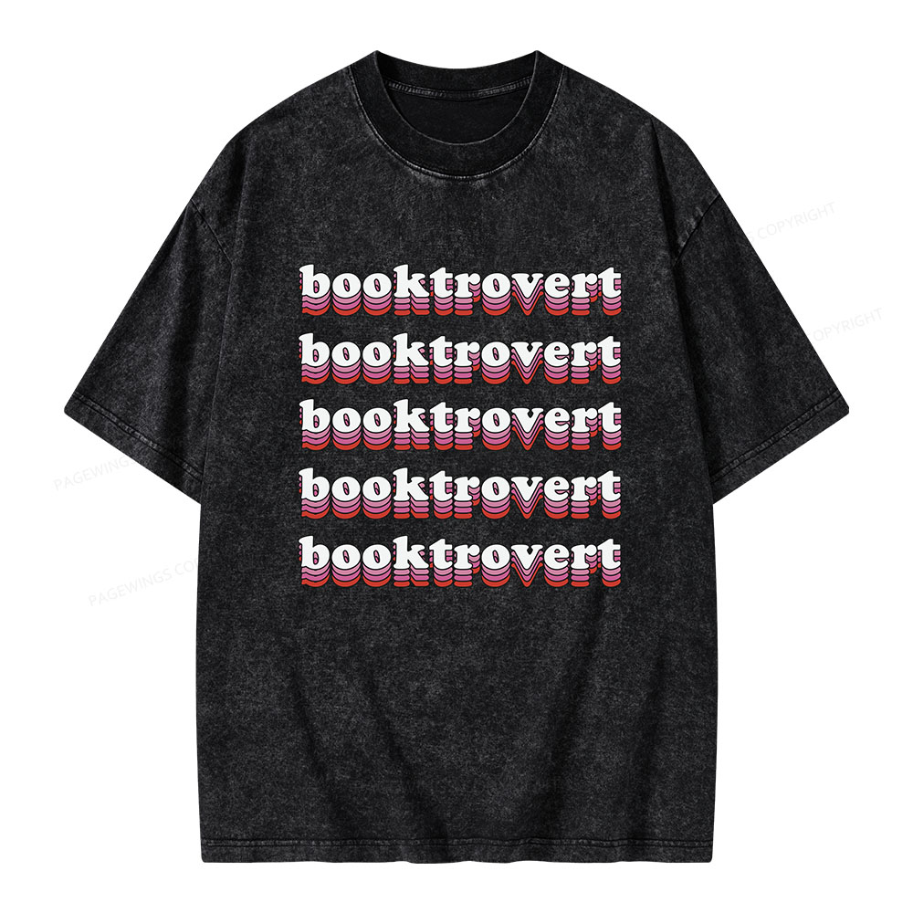 Pagewings Booktrovert Unisex Washed T-shirt