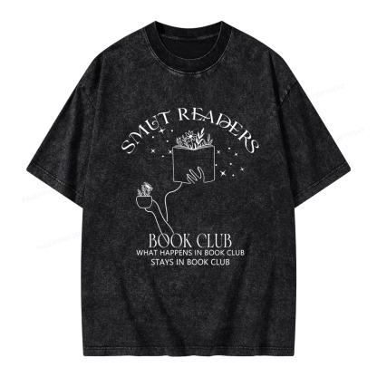 Pagewings Smut Reader Book Club Unisex Washed T-shirt