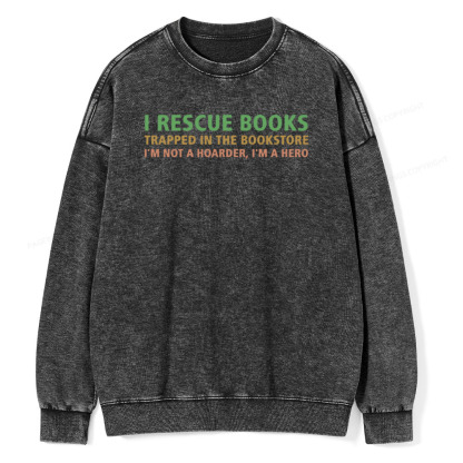 Pagewings Book Lover Shirt, Gift For Bookworms Unisex Washed Sweatshirt