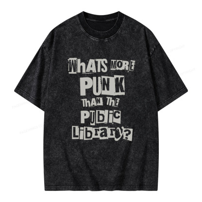 Pagewings What's More Punk Than The Public Library Unisex Washed T-shirt