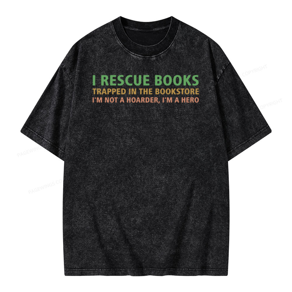 Pagewings Book Lover Shirt, Gift For Bookworms Unisex Washed T-shirt