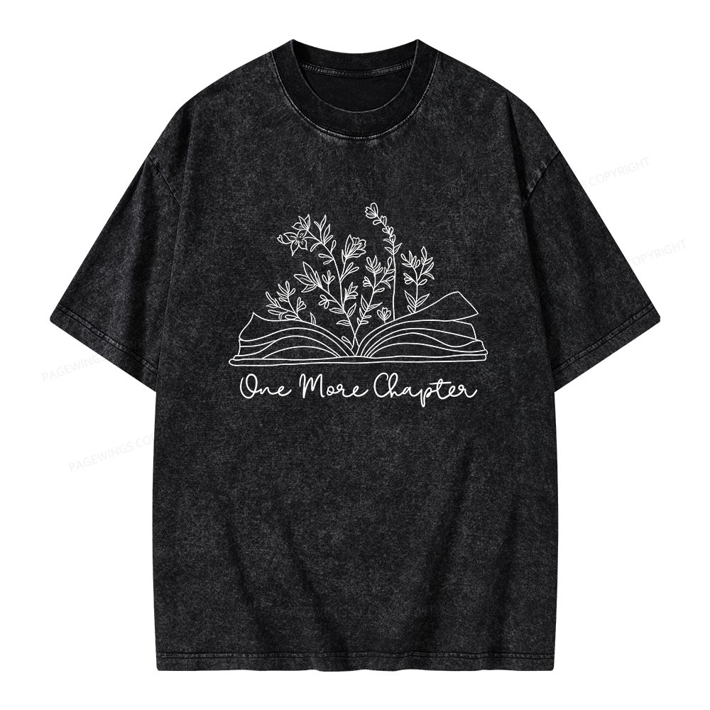 Pagewings Just One More Chapter Unisex Washed T-shirt