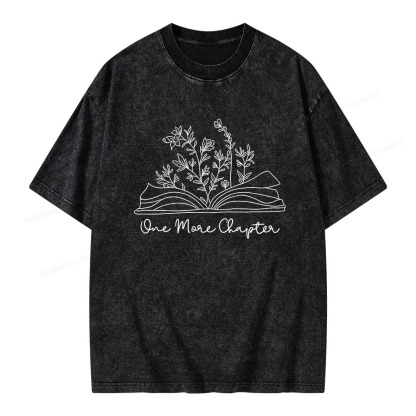 Pagewings Just One More Chapter Unisex Washed T-shirt