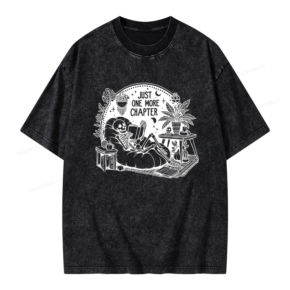 Pagewings Just One More Chapter Unisex Washed T-shirt