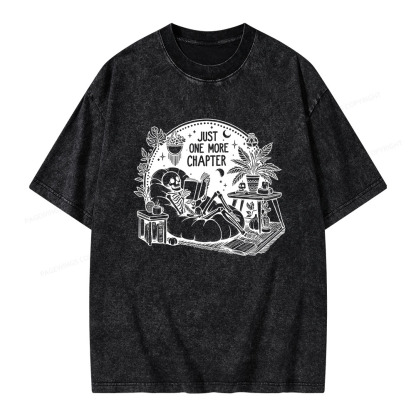 Pagewings Just One More Chapter Unisex Washed T-shirt