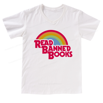 Pagewings Read Banned Books V-neck T-shirt