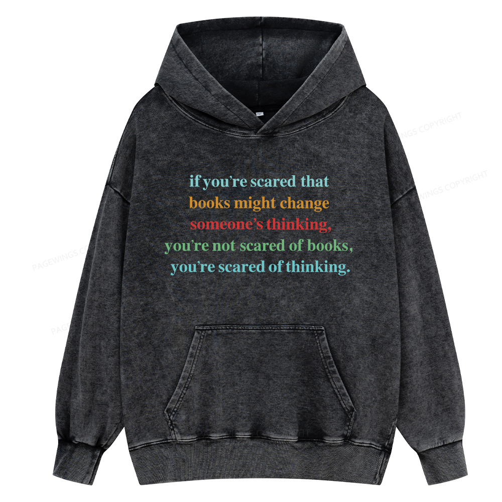 Pagewing Censorship Social Justice Shirt Booktrovert Unisex Washed Hoodie