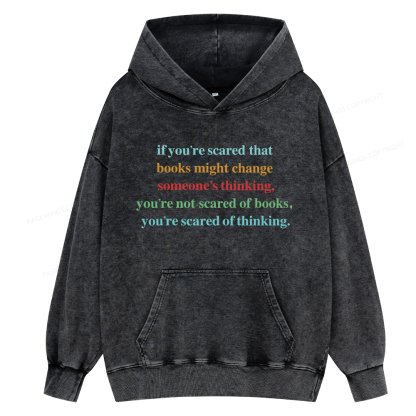 Pagewing Censorship Social Justice Shirt Booktrovert Unisex Washed Hoodie