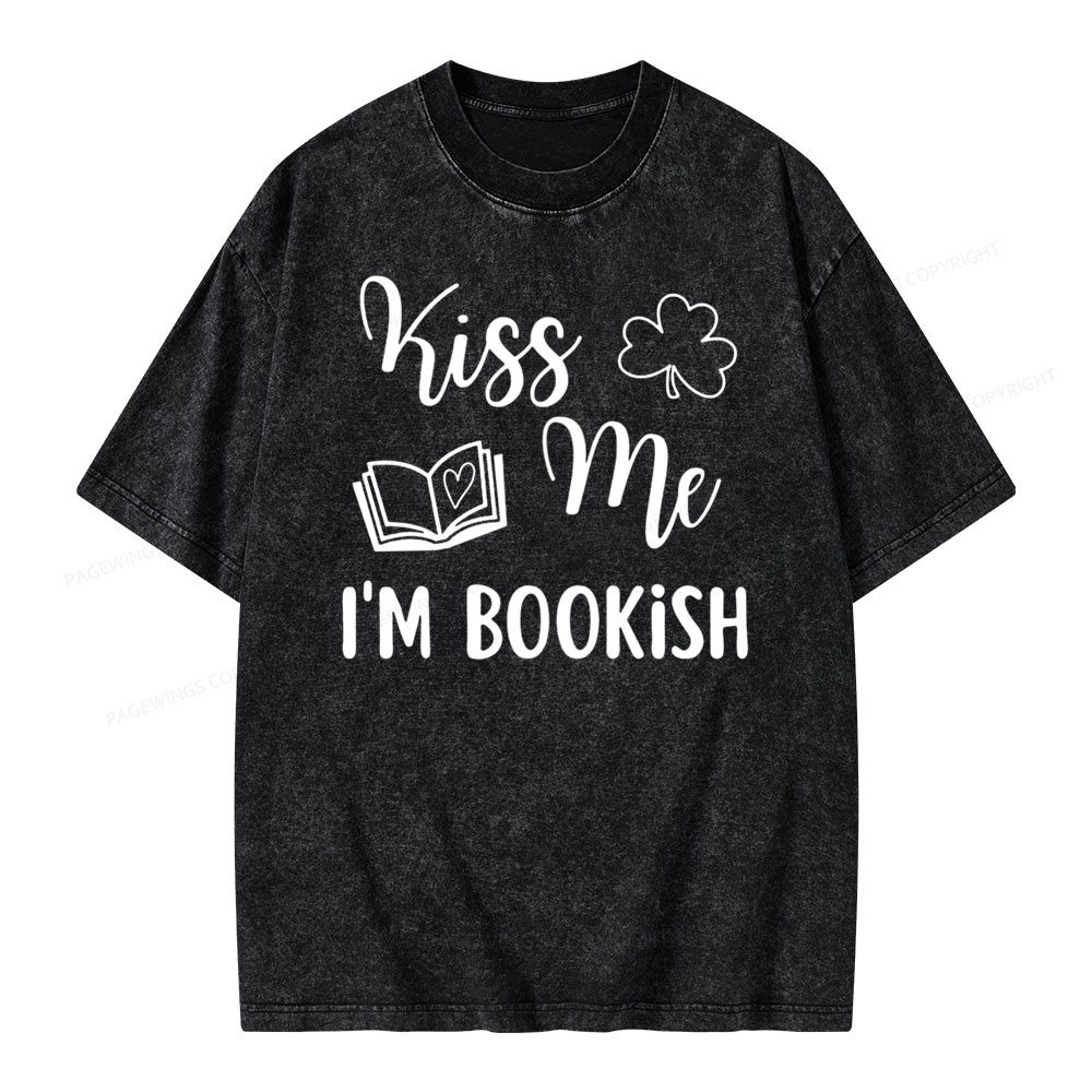 Pagewings Book Funny, Reader Bookworm Librarian Shirt Gift Unisex Washed T-shirt