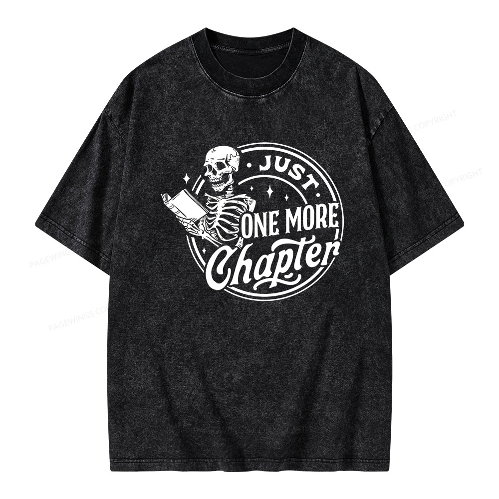 Pagewings Just One More Chapter Unisex Washed T-shirt